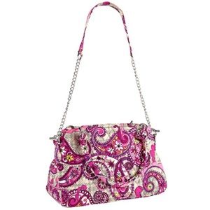 VERA BRADLEY Chain Bag in Paisley Meets Plaid Pink